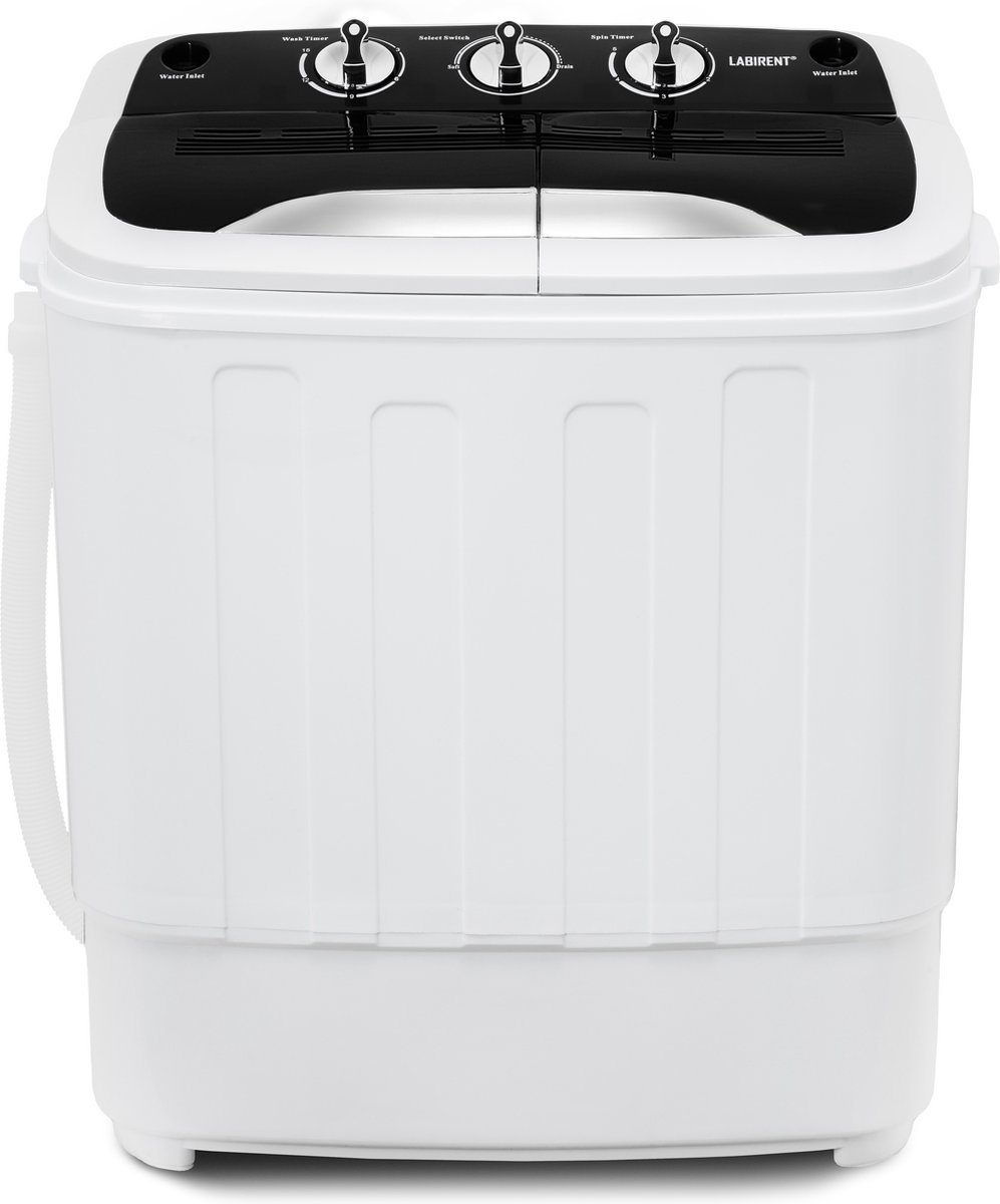 Labirent® XPB40-1288LR - Mini/Kleine Wasmachine met Dubbele Trommel - 3,8Kg Was / 2Kg Centrifuge Laadvermogen - Wit
