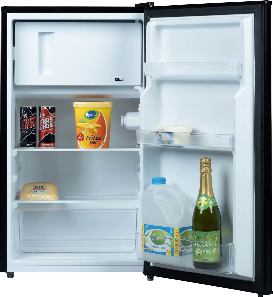 WLA TC800B - Koelkast - Koelkast tafelmodel - Koelkasten vrijstaand - Vriesvak - Zwart - 68L - 2022